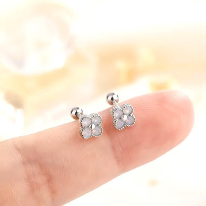 Korean 925 Silver Needle Tragus Piercing Helix Studs Earrings for Women 2Pcs Butterfly Heart Trendy Ear Piercing Body Jewelry dealshavens