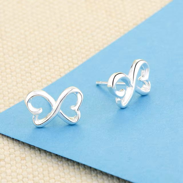 Original 925 Sterling Silver Earrings Hearts For Women Exquisite Student Girlfriend Jewelry Accessories Wedding Fashion Gift dealshavens