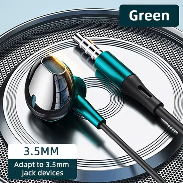 USB Type C Headphone HiFi Bass Stereo Volume Control Mic 3.5mm Wired Earbuds For Galaxy S24 S23 S22 S21 Ultra iPhone 15 Pro Max