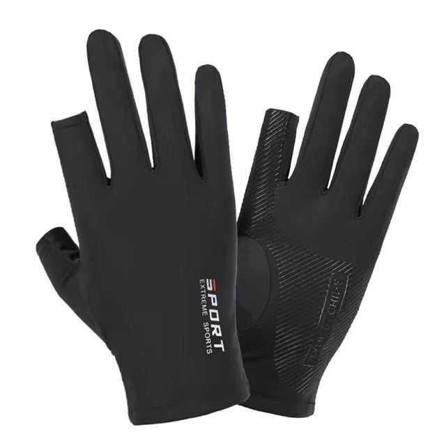 "Half-Finger Ice Silk Gloves for Cycling & Outdoor"