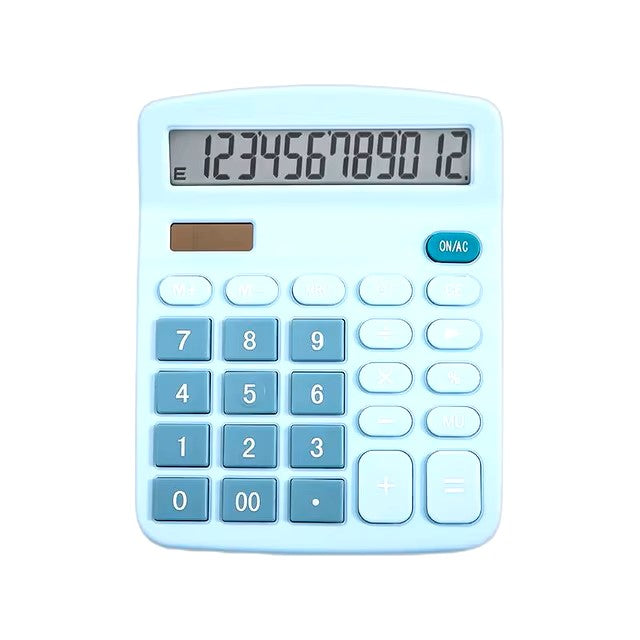 12 Digits Electronic Calculator Solar Calculator Dual Power Supply Calculator for Home Office School Financial Accounting Tools - Dealshavens