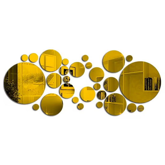 Wall Art Stickers 26 PCs 3D Acrylic Mirror Wall Stickers,Wall Decoration