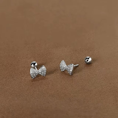Korean 925 Silver Needle Tragus Piercing Helix Studs Earrings for Women 2Pcs Butterfly Heart Trendy Ear Piercing Body Jewelry dealshavens