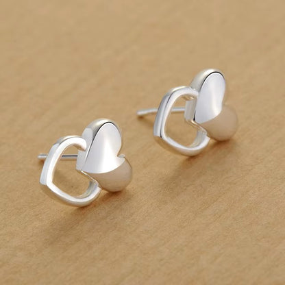 Original 925 Sterling Silver Earrings Hearts For Women Exquisite Student Girlfriend Jewelry Accessories Wedding Fashion Gift dealshavens