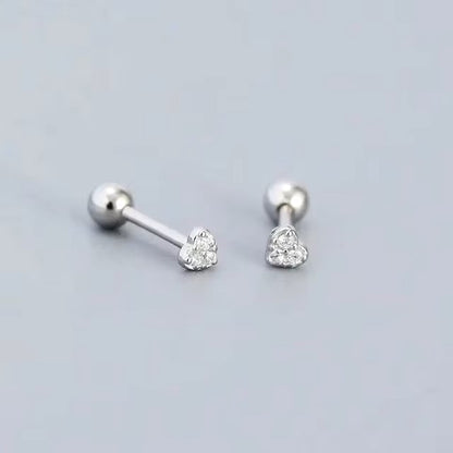 Korean 925 Silver Needle Tragus Piercing Helix Studs Earrings for Women 2Pcs Butterfly Heart Trendy Ear Piercing Body Jewelry dealshavens
