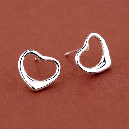 Original 925 Sterling Silver Earrings Hearts For Women Exquisite Student Girlfriend Jewelry Accessories Wedding Fashion Gift dealshavens