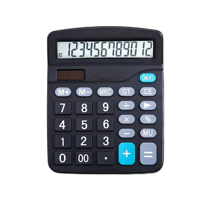 12 Digits Electronic Calculator Solar Calculator Dual Power Supply Calculator for Home Office School Financial Accounting Tools - Dealshavens