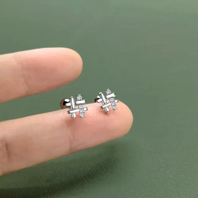 Korean 925 Silver Needle Tragus Piercing Helix Studs Earrings for Women 2Pcs Butterfly Heart Trendy Ear Piercing Body Jewelry dealshavens