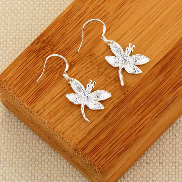 Original 925 Sterling Silver Earrings Hearts For Women Exquisite Student Girlfriend Jewelry Accessories Wedding Fashion Gift dealshavens