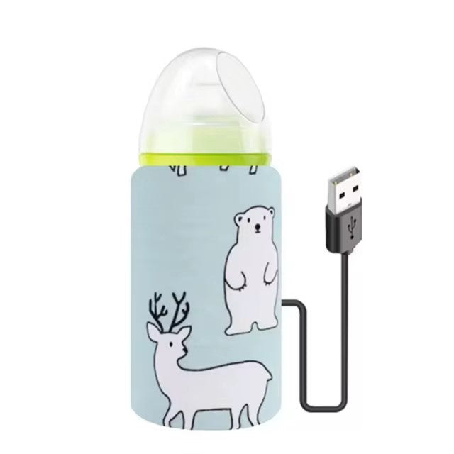 USB Milk Water Bottle Warmer Travel Stroller Insulated Baby Nursing Bottle Heater Newborn Infant Portable Bottle Feeding Warmers - Dealshavens