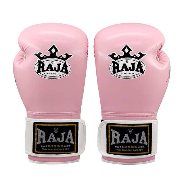 Raja Boxing Gloves Muay Thai Handmade Standard Microfiber Semi Leather