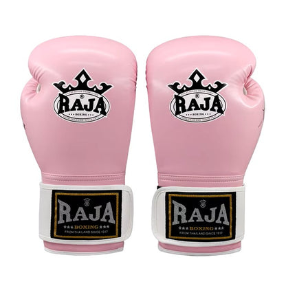 Raja Boxing Gloves Muay Thai Handmade Standard Microfiber Semi Leather