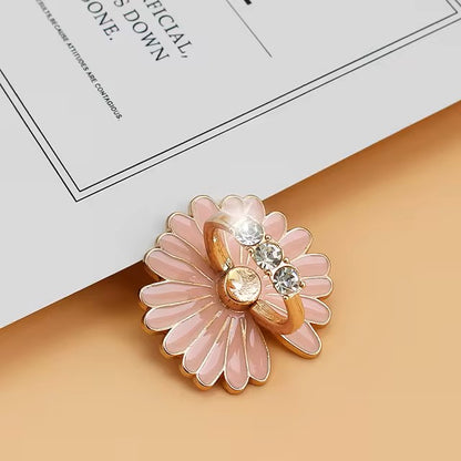 360 Degree Metal Finger Ring Smartphone Flowers Support Telephone Mobile Phone Holder Stand For Iphone 11 12 Pro Max Smart Phone