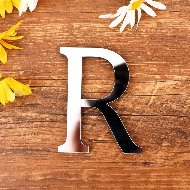 Acrylic Mirror 3D Alphabet House Number Wall Sticker English Alphabet Sticker Decoration Wedding love letters Decorative Dealshavens