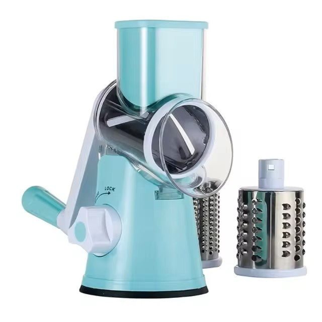 Kitchen Cheese Chopper Manual Vegetable Cutter & Slicer Machine With Three Sharp Drums Garlic Potato Shredder with multiple functions - Dealshavens