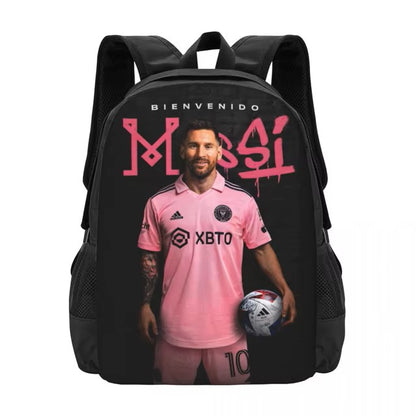 "Football Player 10 Messi Soccer Laptop Backpack"