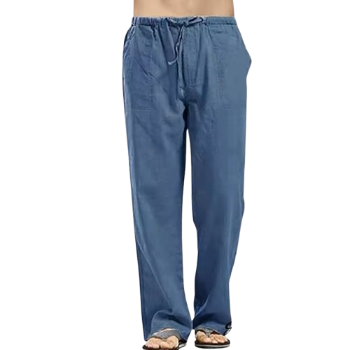 Fashion Mens Linen Wide Pants Korean Trousers Oversize Sports Streetwear Male Spring Yoga Pants Casual Men Clothing Sweatpants