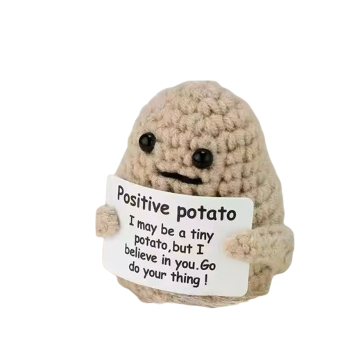 Positive Energy Plush Potato Hug Doll – Handmade
