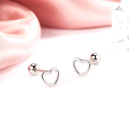 Korean 925 Silver Needle Tragus Piercing Helix Studs Earrings for Women 2Pcs Butterfly Heart Trendy Ear Piercing Body Jewelry dealshavens