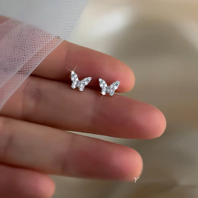 ANENJERY Butterfly Stud Earrings for Women Cute Delicate Jewelry Girls Gift Wholesale Pendientes mujer dealshavens
