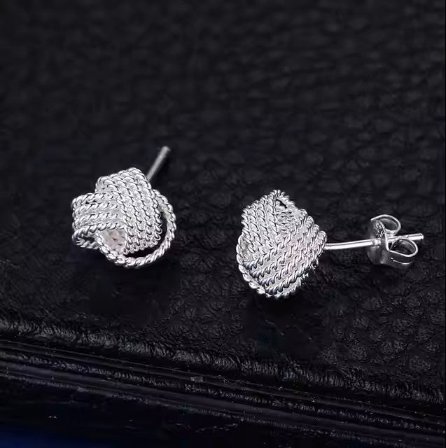 Original 925 Sterling Silver Earrings Hearts For Women Exquisite Student Girlfriend Jewelry Accessories Wedding Fashion Gift dealshavens