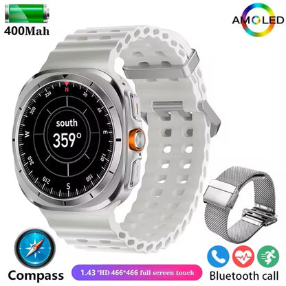 For Samsung Galaxy Watch 7 Ultra GPS Compass NFC Smart Watch Outdoor Sports Man AMOLED BT Call IP68 Galaxy 6 Upgraded Smartwatch Dealshavens