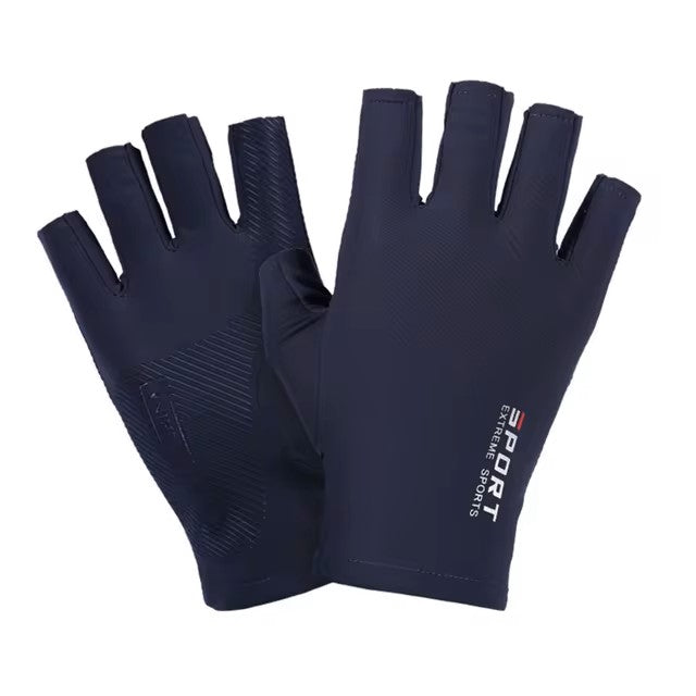"Half-Finger Ice Silk Gloves for Cycling & Outdoor"