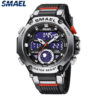 SMAEL 8069 SMAEL Astro Alloy Multi functional Student Watch for Leisure Sports Versatile Dual Display Electronic Watch