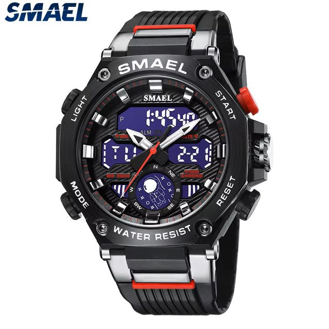 SMAEL 8069 SMAEL Astro Alloy Multi functional Student Watch for Leisure Sports Versatile Dual Display Electronic Watch