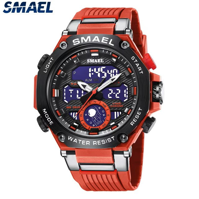 SMAEL 8069 SMAEL Astro Alloy Multi functional Student Watch for Leisure Sports Versatile Dual Display Electronic Watch