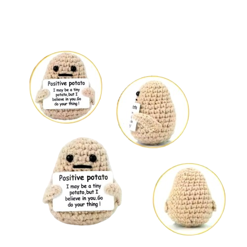 Positive Energy Plush Potato Hug Doll – Handmade