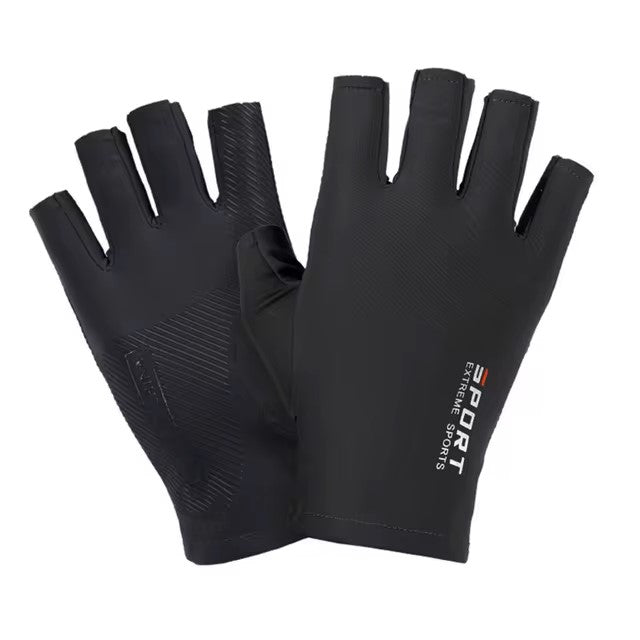 "Half-Finger Ice Silk Gloves for Cycling & Outdoor"