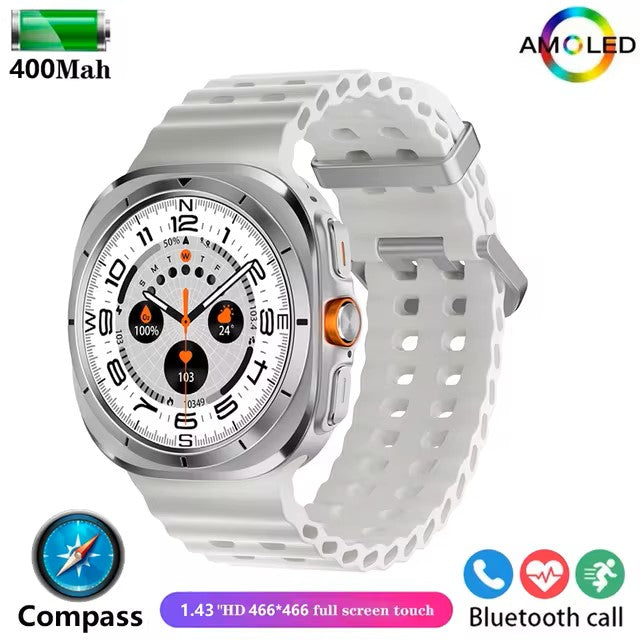 For Samsung Galaxy Watch 7 Ultra GPS Compass NFC Smart Watch Outdoor Sports Man AMOLED BT Call IP68 Galaxy 6 Upgraded Smartwatch Dealshavens