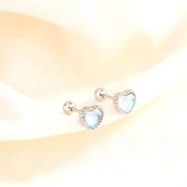 Korean 925 Silver Needle Tragus Piercing Helix Studs Earrings for Women 2Pcs Butterfly Heart Trendy Ear Piercing Body Jewelry dealshavens