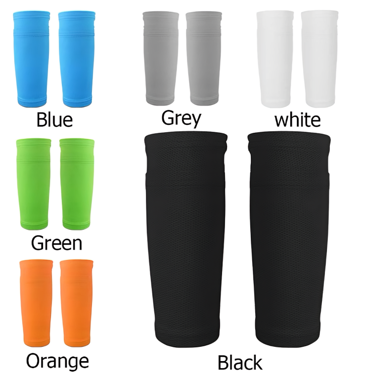 1Pair Football Game Calf Sleeve with Pocket Nylon Sports Leg Protector Breathable Wear Resistant for Adults Kids Sports Supplies