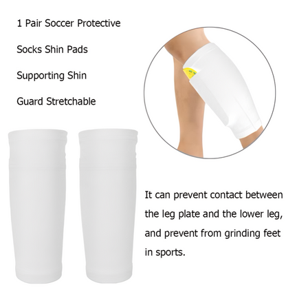 1Pair Football Game Calf Sleeve with Pocket Nylon Sports Leg Protector Breathable Wear Resistant for Adults Kids Sports Supplies