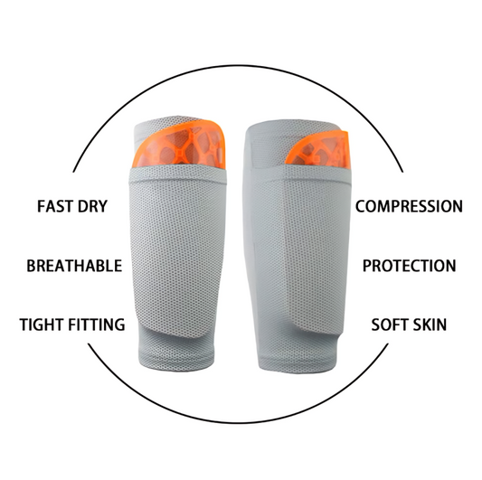 1Pair Football Game Calf Sleeve with Pocket Nylon Sports Leg Protector Breathable Wear Resistant for Adults Kids Sports Supplies