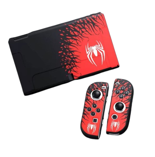 جراب بتصميم العنكبوت لجهاز Nintendo Switch Oled Con Shell Kawaii Soft TPU Silicone غطاء واقٍ ملحقات