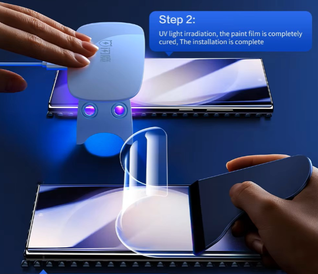 SmartDevil UV Full Glue Full Cover Screen Protector for Samsung S24 Ultra S23 Ultra S22 S21 HD Soft Film Anti-fingerprint