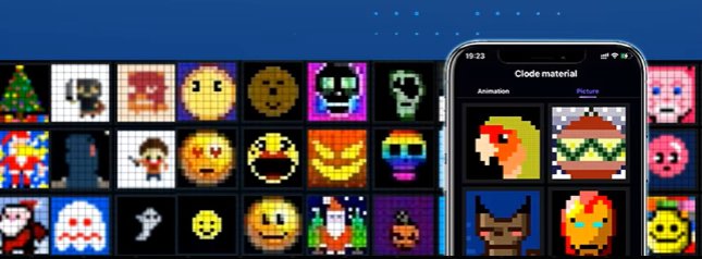 LED Pixel Display APP Programmable Night Light