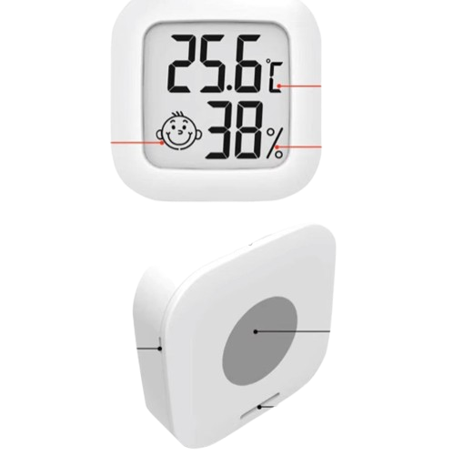 LCD Electronic Digital Temperature Humidity Meter Indoor Outdoor Thermometer Hygrometer Weather Station Clock