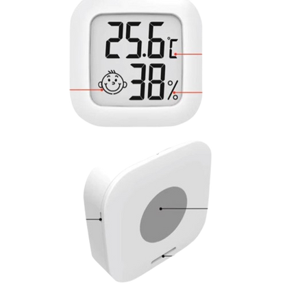 LCD Electronic Digital Temperature Humidity Meter Indoor Outdoor Thermometer Hygrometer Weather Station Clock