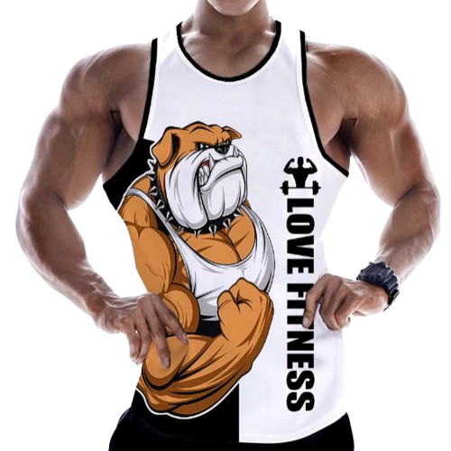 Rottweiler Love Fitness 3D Printed Tank Tops Animal Letter Print Tops Tees Sleeveless Vest Men Harajuku Streetwear GYM T-shirt