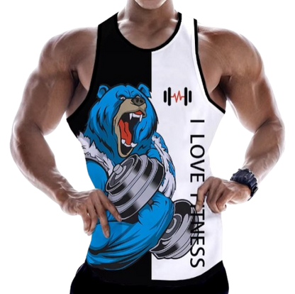 Rottweiler Love Fitness 3D Printed Tank Tops Animal Letter Print Tops Tees Sleeveless Vest Men Harajuku Streetwear GYM T-shirt