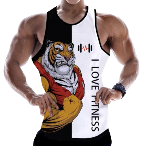 Rottweiler Love Fitness 3D Printed Tank Tops Animal Letter Print Tops Tees Sleeveless Vest Men Harajuku Streetwear GYM T-shirt