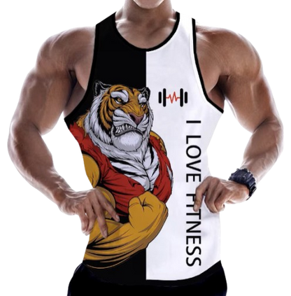 Rottweiler Love Fitness 3D Printed Tank Tops Animal Letter Print Tops Tees Sleeveless Vest Men Harajuku Streetwear GYM T-shirt