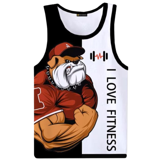 Rottweiler Love Fitness 3D Printed Tank Tops Animal Letter Print Tops Tees Sleeveless Vest Men Harajuku Streetwear GYM T-shirt