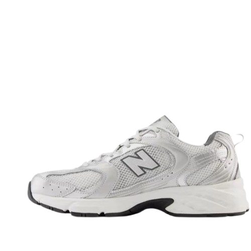 Original New Balance NB 530 Classic Vintage Mesh Fabric Faux Leather Casual Men's and Women's Running Shoes White Silver MR530SG