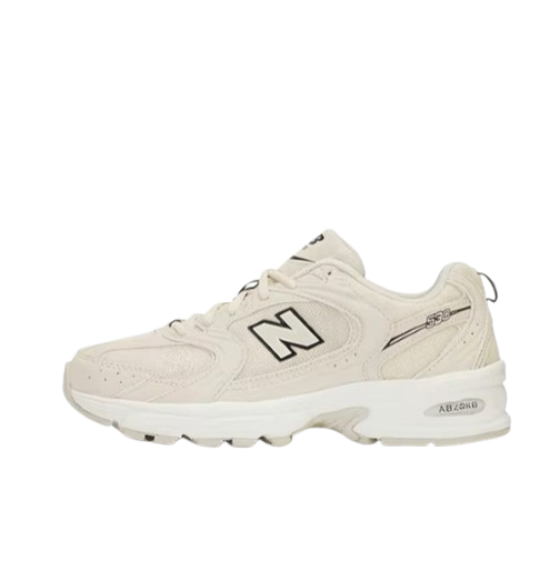 Original New Balance NB 530 Classic Vintage Mesh Fabric Faux Leather Casual Men's and Women's Running Shoes White Silver MR530SG