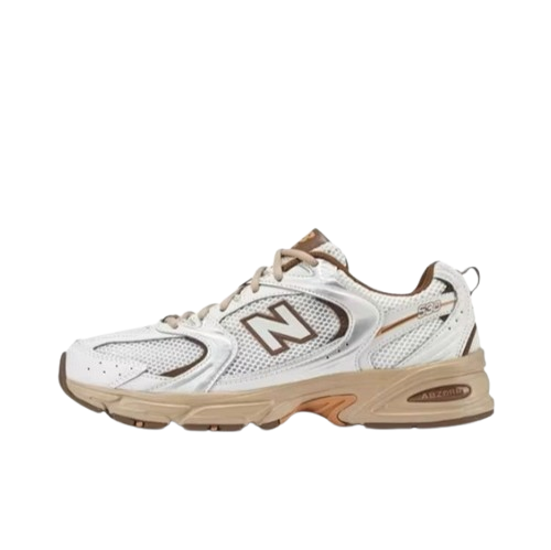 Original New Balance NB 530 Classic Vintage Mesh Fabric Faux Leather Casual Men's and Women's Running Shoes White Silver MR530SG